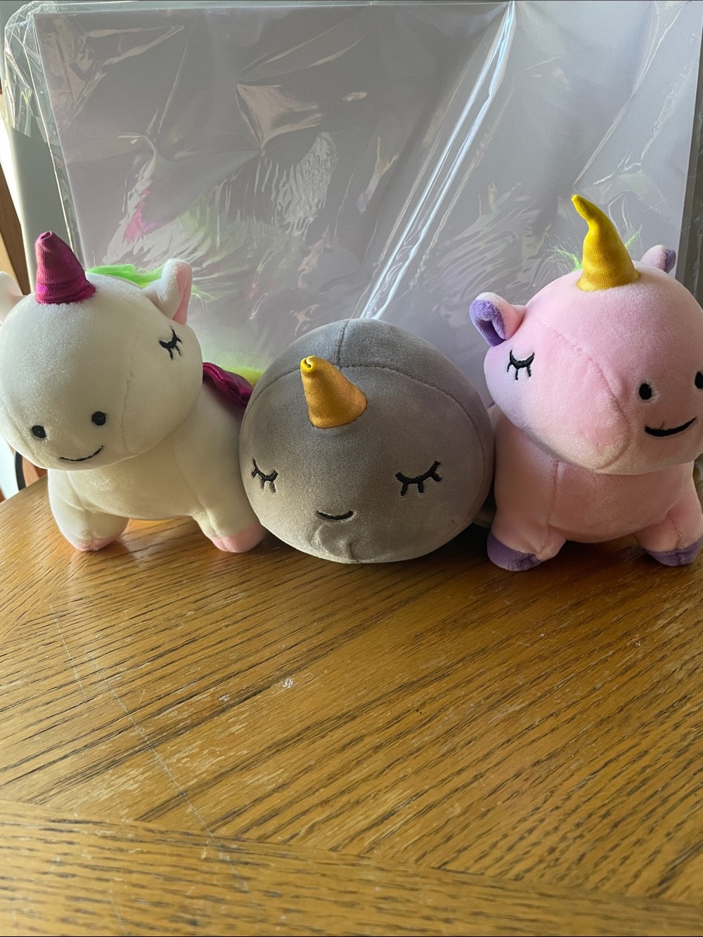 Lot Of (3) Snug a Babies Unicorn Horn Mini Plush Stuffed Animals